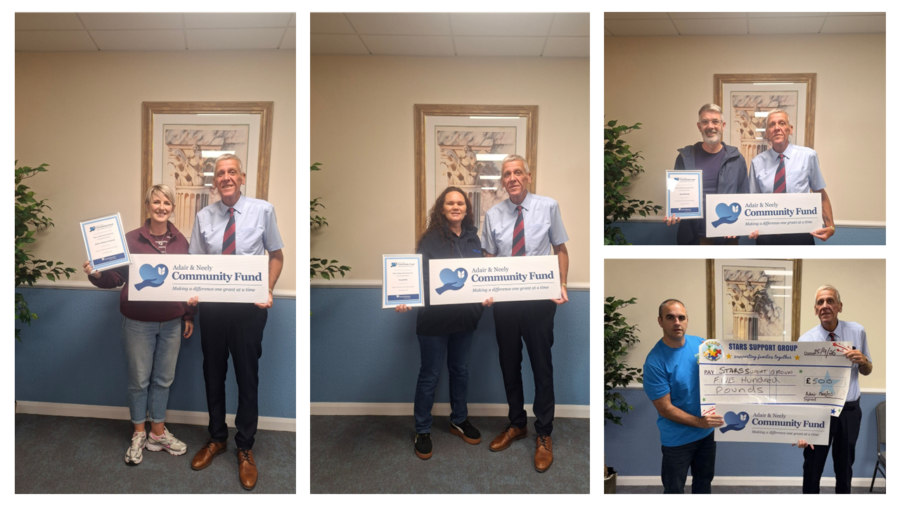 Four local good causes share £2,000 from Adair & Neely Community Fund